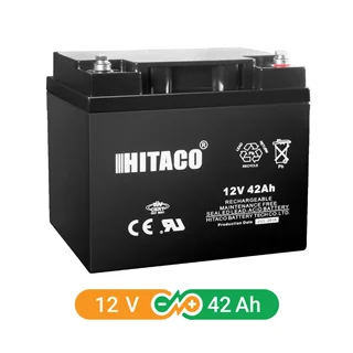 باتری سرباسید 12 ولت، 42 آمپرساعت، UPS، برند Hitaco مدل HB1242